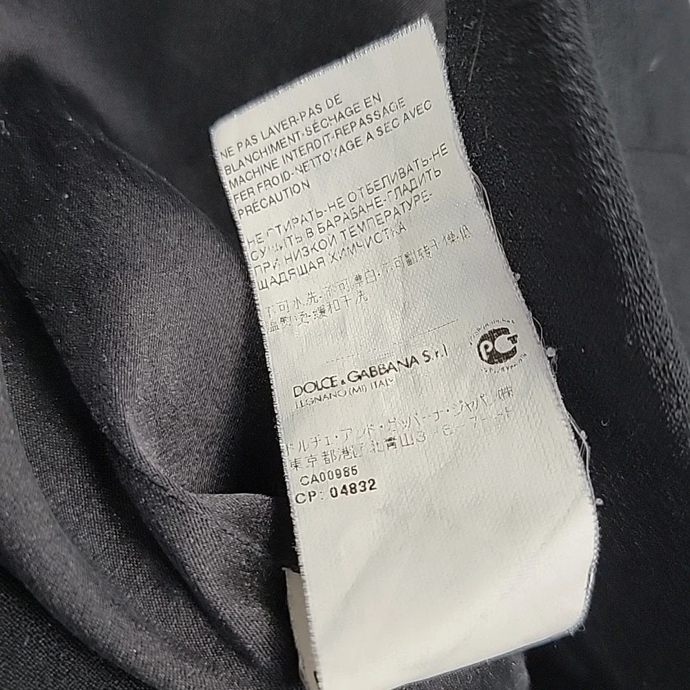 Dolce & Gabbana Pencil‎ Skirt Midi Women's Size 44 Black Stretch Designer Italy